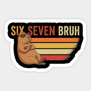 Six Seven Bruh Capybara Owner Gift Sticker